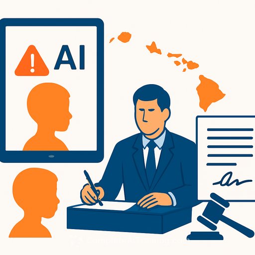 Hawaii bill requiring AI platforms to protect minors from harm awaits governor's signature