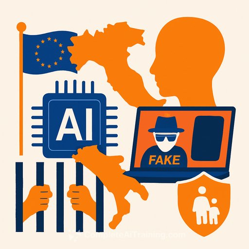 Italy first in EU with sweeping AI law, imposing deepfake prison terms and child safeguards