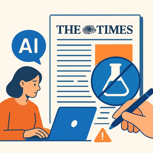 Journalists warm to AI but a plagiarism scandal at the Times shows the risks of getting it wrong