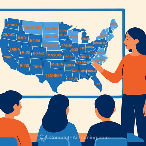 Kentucky school hands out AI-generated map with multiple state names misspelled