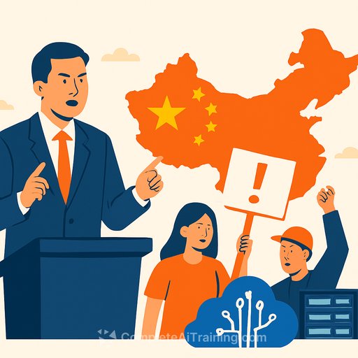 Lawmakers warn China may be funding US protests against data centers and AI development