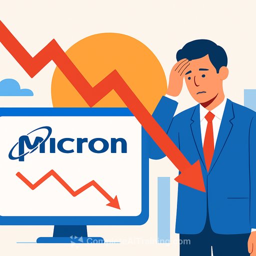 Micron stock plunges 13% as AI spending doubts trigger broad tech sell-off
