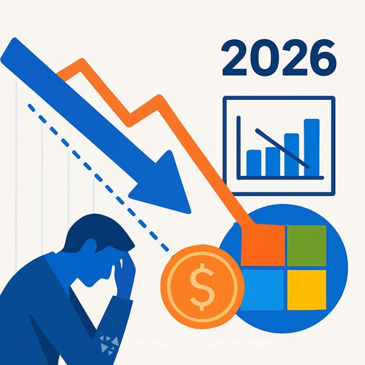 Microsoft is the S&P 500's biggest drag in 2026 as AI concerns weigh on shares