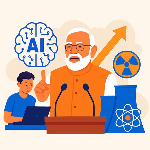 Modi announces AI training for one crore youth, sets nuclear power target of 100 GW by 2047