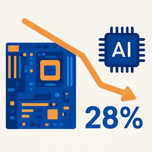 Motherboard sales fall 28% as AI chip demand squeezes PC component supply