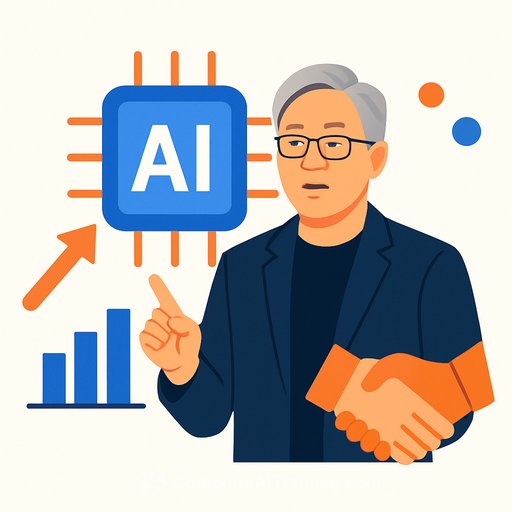 NVDA edges higher as Jensen Huang spotlights AI chip demand and new partnerships