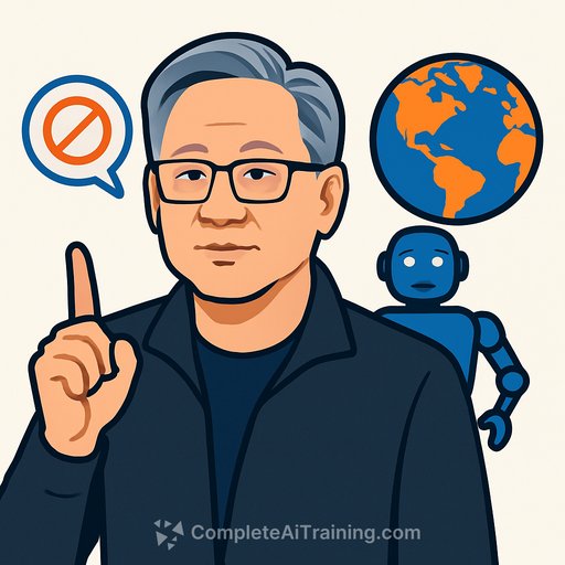 Nvidia CEO Jensen Huang sees no chance of AI ending the world, dismisses calls for regulation