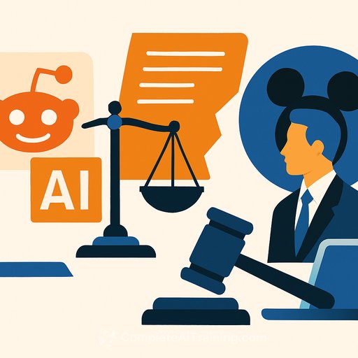 Reddit Sues Anthropic as Disney Launches AI Office Amid Industry Legal Battles