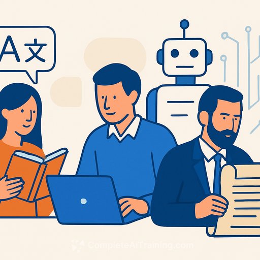 Research identifies translators, writers, and historians among jobs most exposed to AI