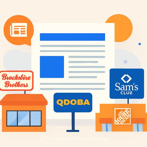 Retail news briefs include updates from Brookshire Brothers, Qdoba, Sam's Club, and Home Depot