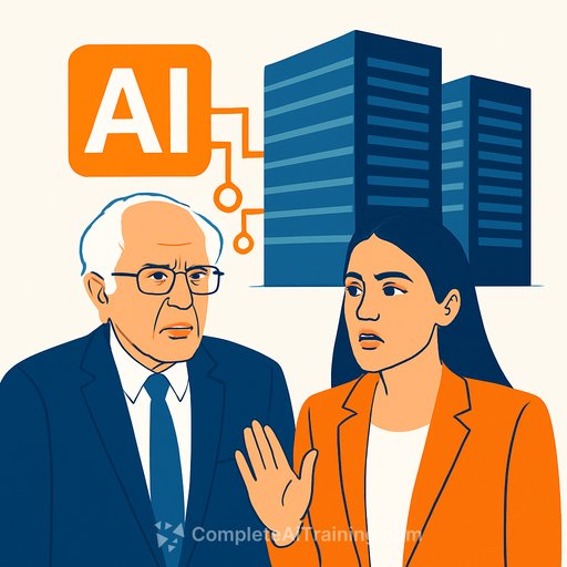Sanders and Ocasio-Cortez introduce bill to halt AI data center construction until safeguards are in place
