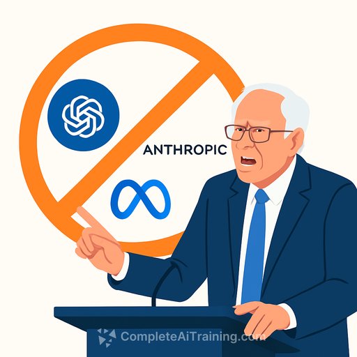 Sanders urges OpenAI, Anthropic and Meta to pause advanced AI development