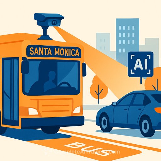 Santa Monica Deploys AI Cameras on Buses to Crack Down on Illegal Parking in Bus Lanes