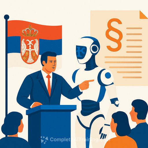 Serbia uses artificial intelligence as political theatre without legal scrutiny