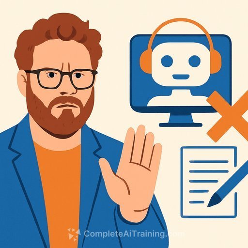 Seth Rogen says writers who use AI to write scripts shouldn't be writers