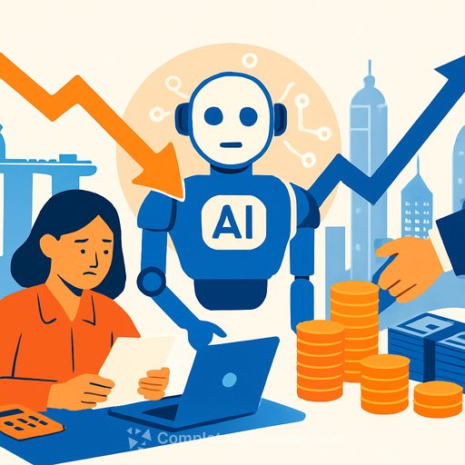 Singapore Finance Jobs Face AI Threat and Offshoring as Hong Kong Booms