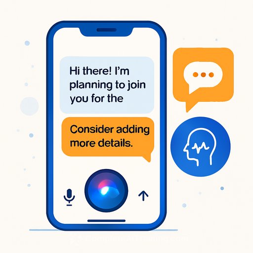 Siri AI drafts messages from scratch and offers feedback in iOS 27
