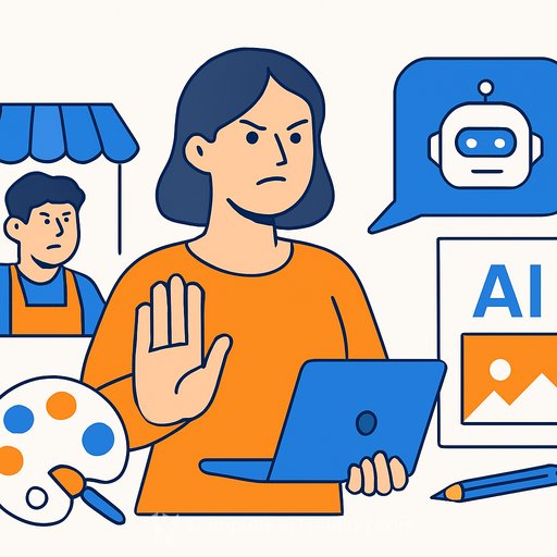 Small businesses and creatives push back against AI-generated content