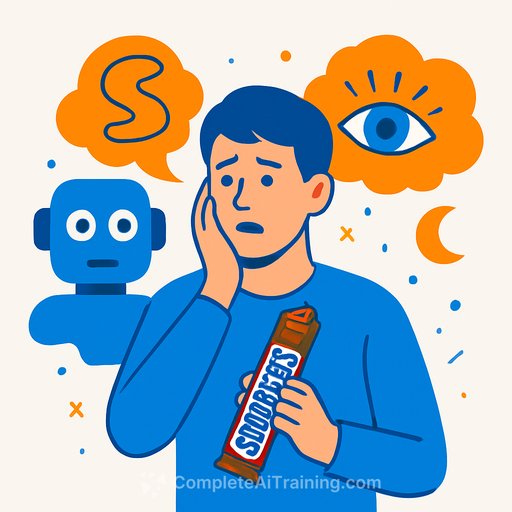 Snickers campaign suggests AI hallucinations are just hunger
