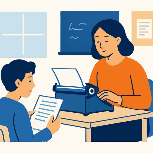 Some teachers use typewriters to assess student writing without AI assistance
