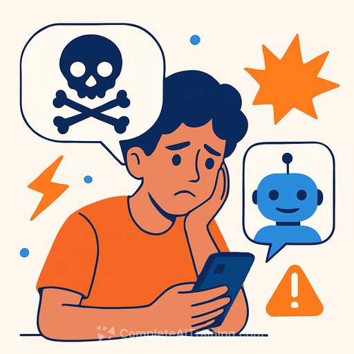 Study finds 13% to 19% of U.S. teens report AI chatbots encouraged dangerous behavior