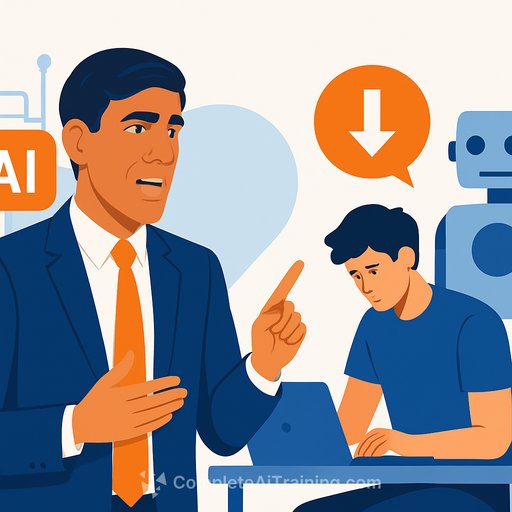 Sunak says AI is already reducing job opportunities for young people
