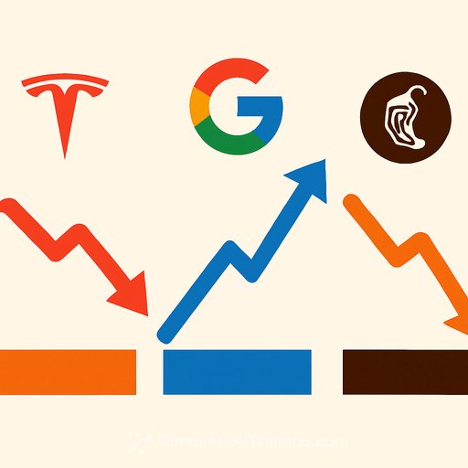 Tesla Stumbles, Google Surges on AI Investment, Chipotle Sinks Amid Earnings Surprises