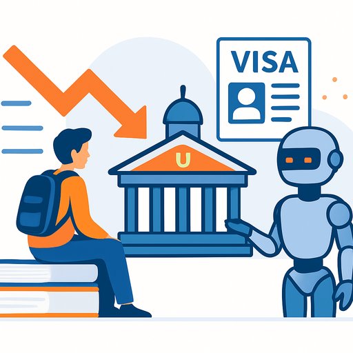 U.S. colleges face enrollment decline, visa restrictions, and AI pressure on degree value