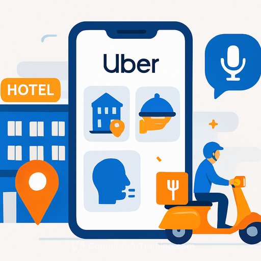Uber adds hotel booking, eats for rides, and an AI voice assistant to its app