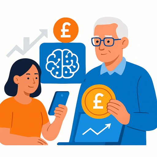 UK savers put £2,355 on average into AI-guided investments; older investors put in more as banks still lead