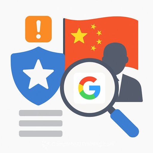 US sanctions five Chinese entities tied to Google AI trade-secret theft