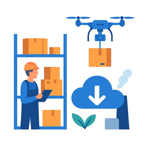 Warehouse drones cut emissions by nearly 50% through improved inventory accuracy, study finds