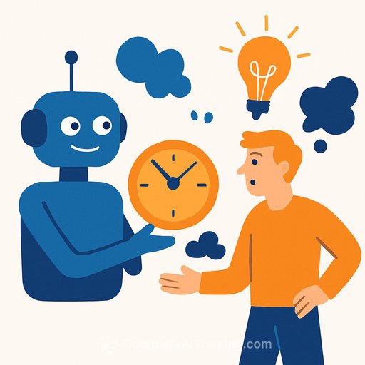 When AI Gives Back Time, Ideas Misbehave