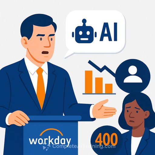 Workday CEO pushes back on AI: agents won't replace HR as shares slide and 400 jobs are cut