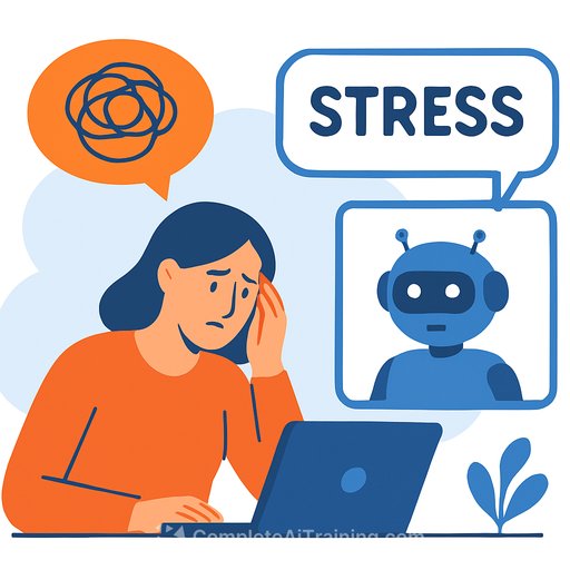 Workers are nearly four times more likely to talk to an AI chatbot about stress than to use employer mental health support, survey finds