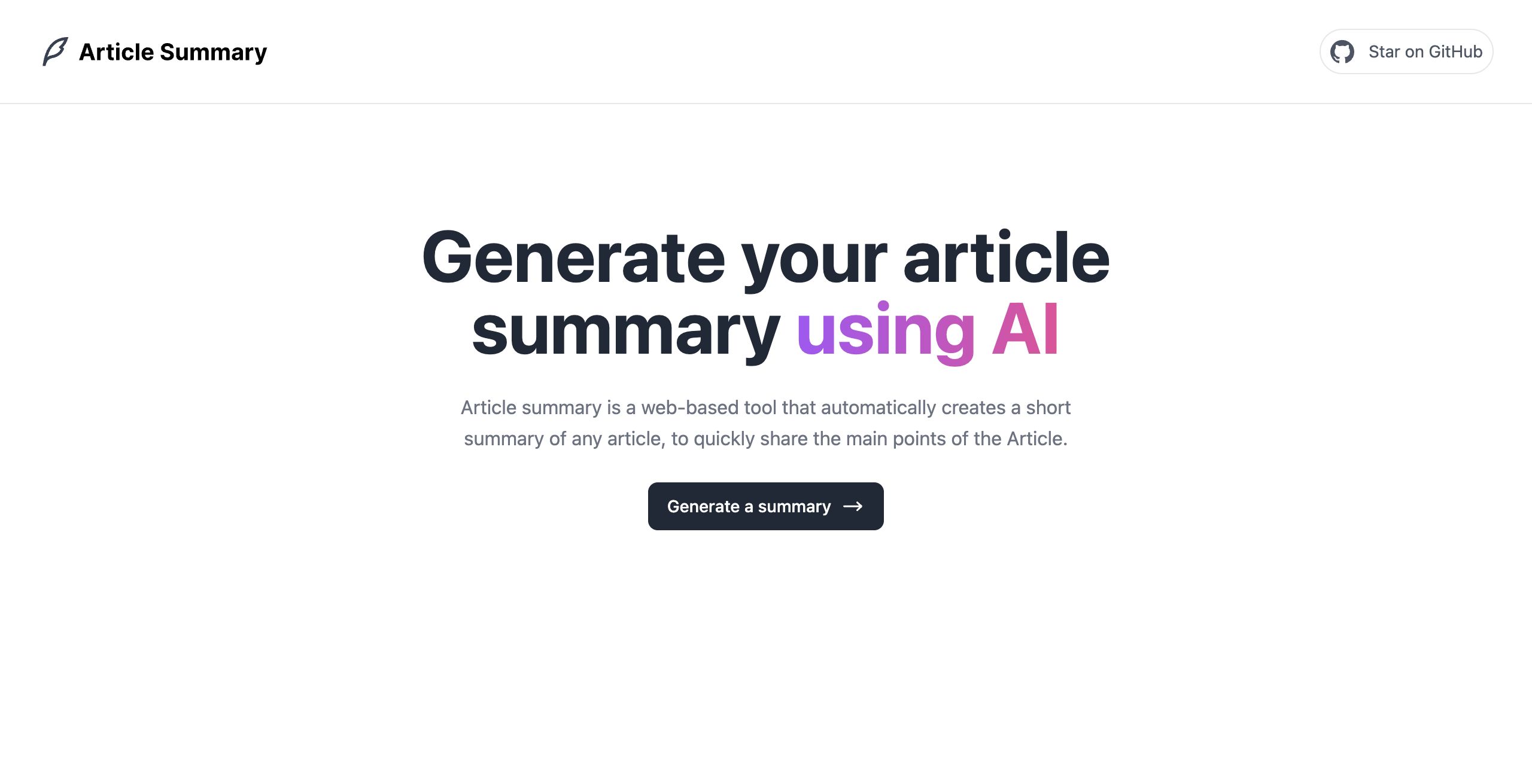 Article Summary