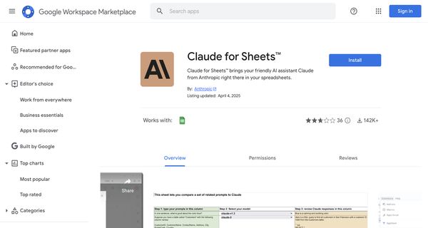 Claude For Sheets