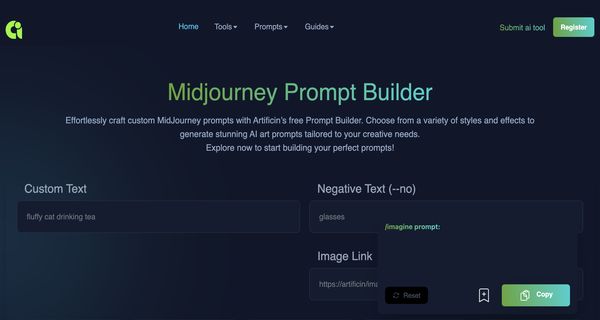 Midjourney Prompt Builder