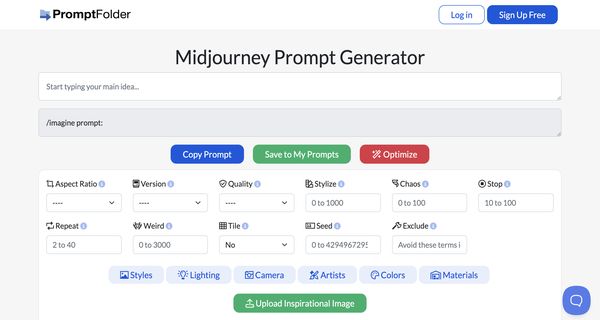 MidJourney Prompt Tool