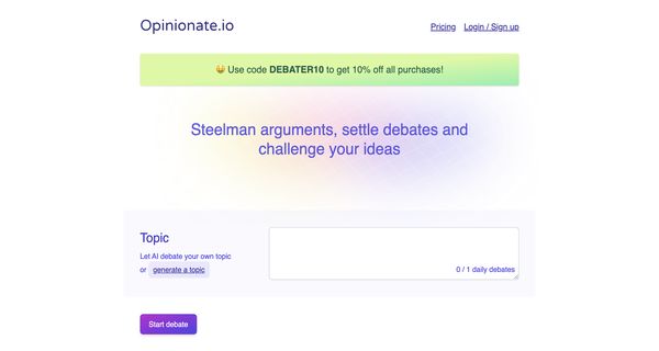 Opinionate.io