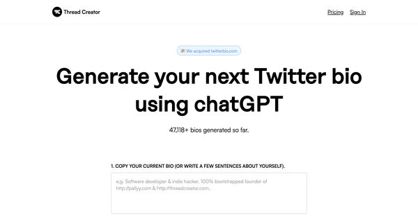 Twitter Bio Generator