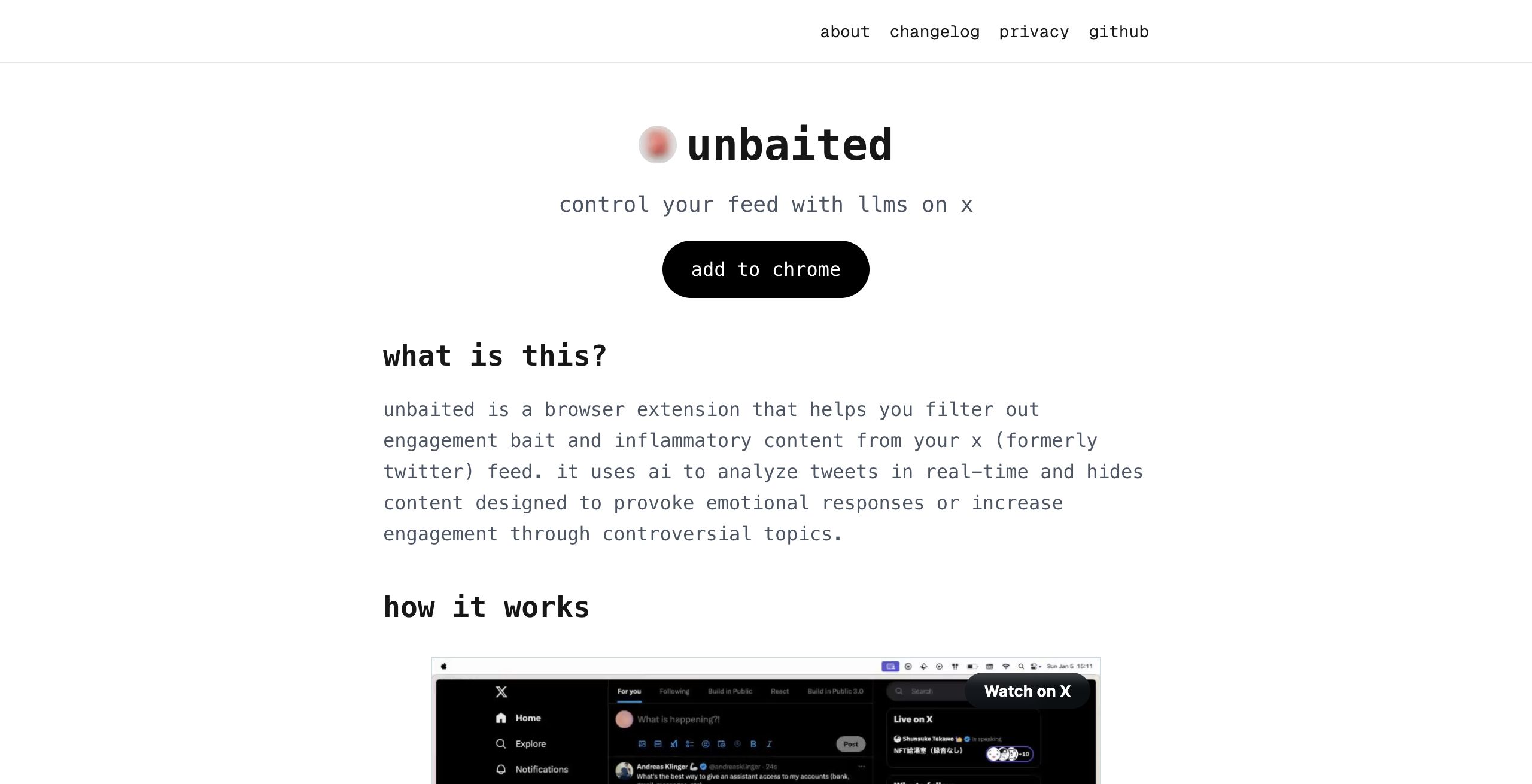 Unbaited