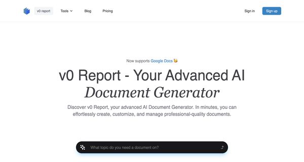 v0 report