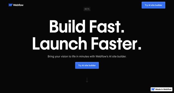 Webflow's AI Site Builder