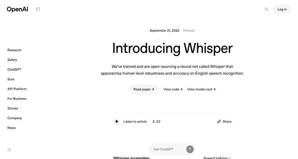 Whisper (OpenAI)