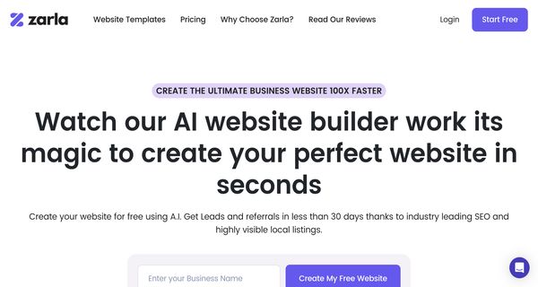 Zarla AI Website Builder
