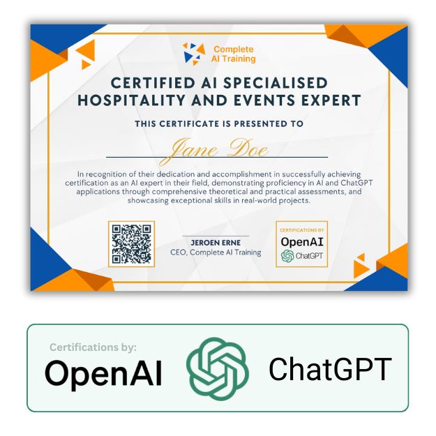 AI Certification for Hospitality and Events Specialists