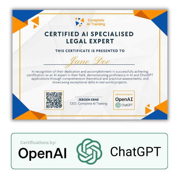 AI Certification for Legal Specialists