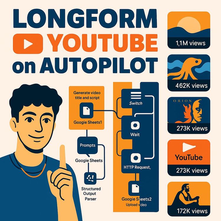 Automate Long-Form YouTube Videos with AI and No-Code n8n Workflows (Video Course)