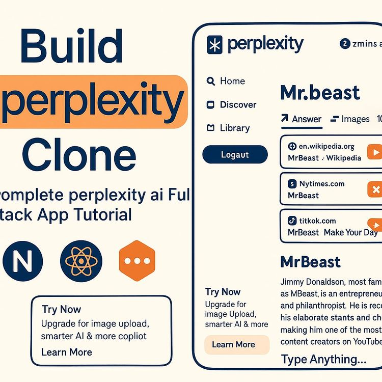Build a Perplexity AI Clone: Next.js, React, Tailwind, Clerk & Supabase (Video Course)